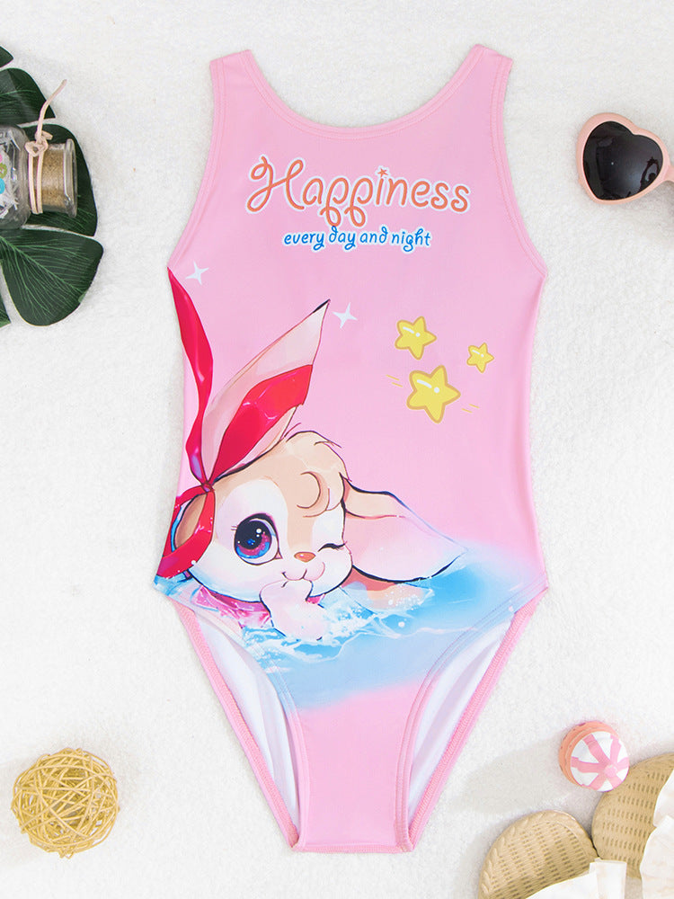 Cute Chinese-Style Triangle Swimsuit for Girls