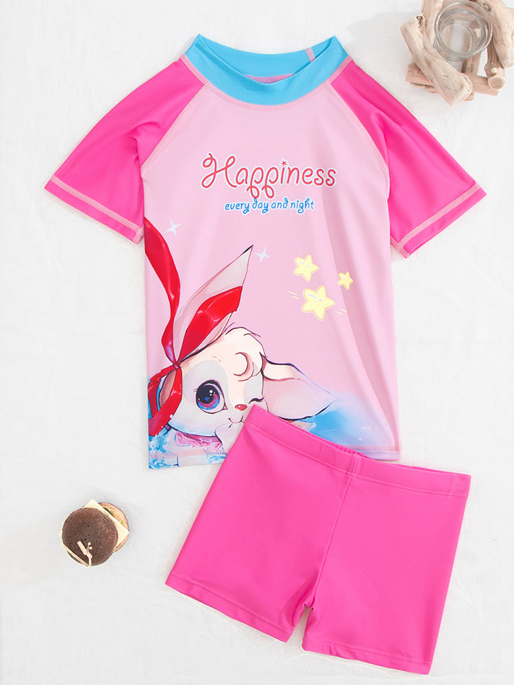 Super Cute Chinese-Style Split Swimsuit for Kids