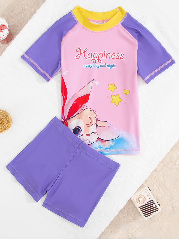 Super Cute Chinese-Style Split Swimsuit for Kids