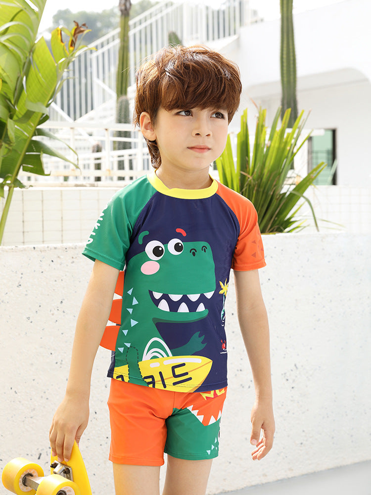 Boys’ Half-Sleeve Split Swimsuit 2026 New Style