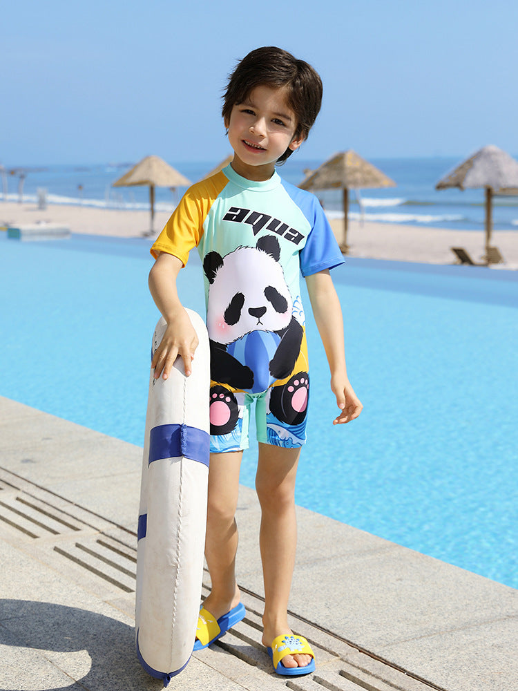 2026 Kids’ Half-Sleeve Swimsuit for Boys & Girls