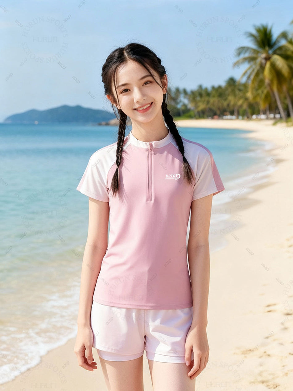 2026 Girls’ Split Swimsuit for School & Training