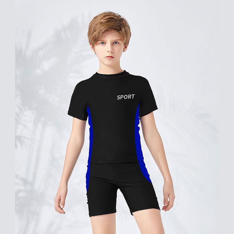 2026 Boys’ Quick-Dry Split Training Swimsuit