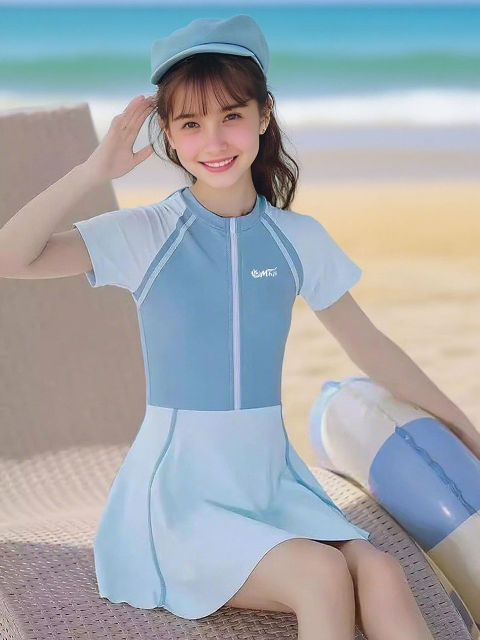 2026 Girls’ Princess Quick-Dry One-Piece Swimsuit