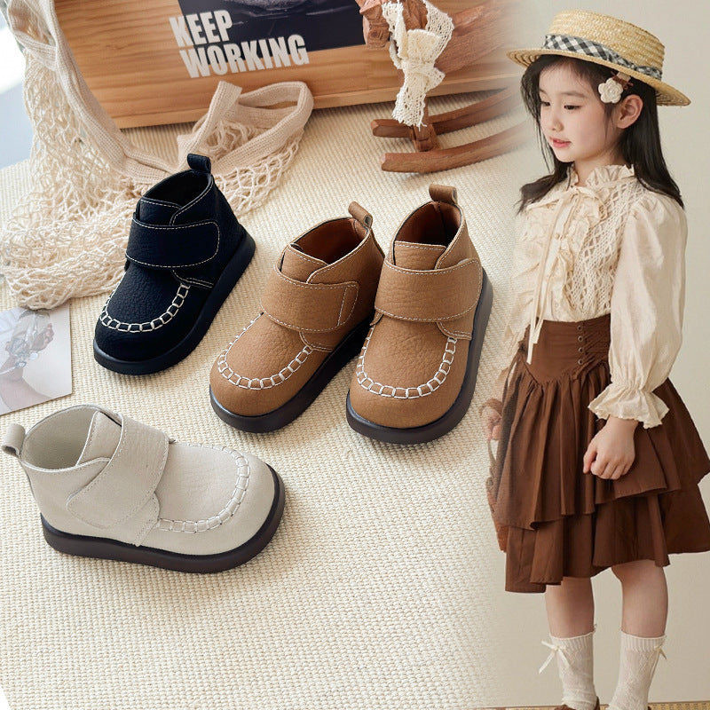 2026 Kids’ Soft-Soled Korean-Style Short Boots