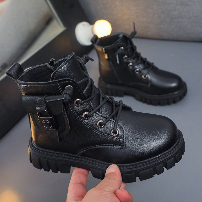 2026 Kids’ Korean-Style Winter Martin Short Boots