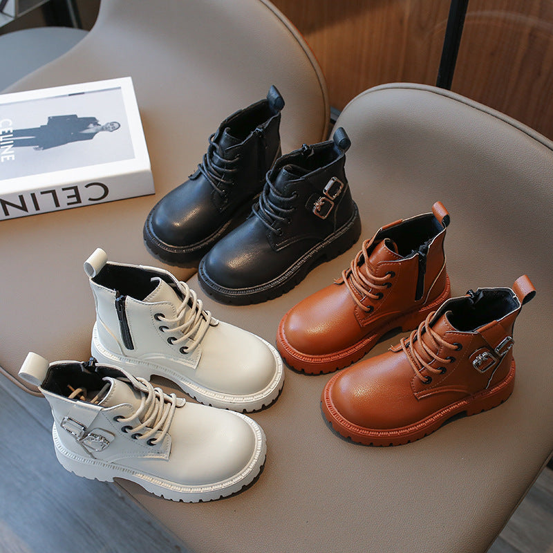 2026 Kids’ Soft-Soled Leather Martin Boots