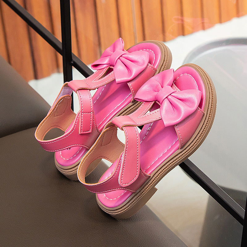 2026 Baby Girls’ Bowknot Korean Style Sandals