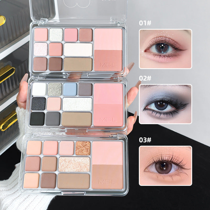 12-Color Face Palette Contour Blush Eyeshadow 3-in-1