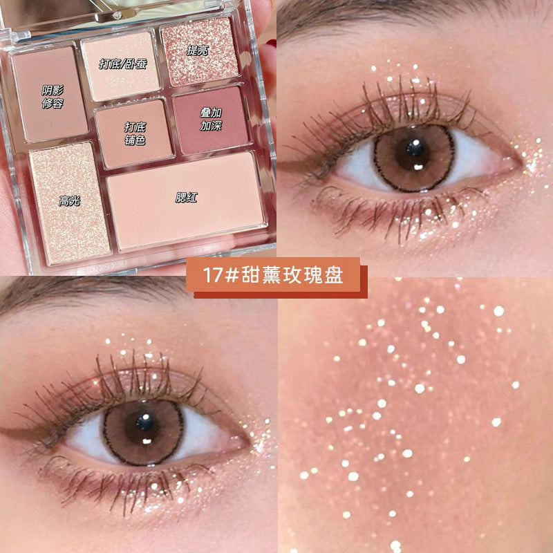 7-Color Earth Tone Eyeshadow Palette Beginner Friendly