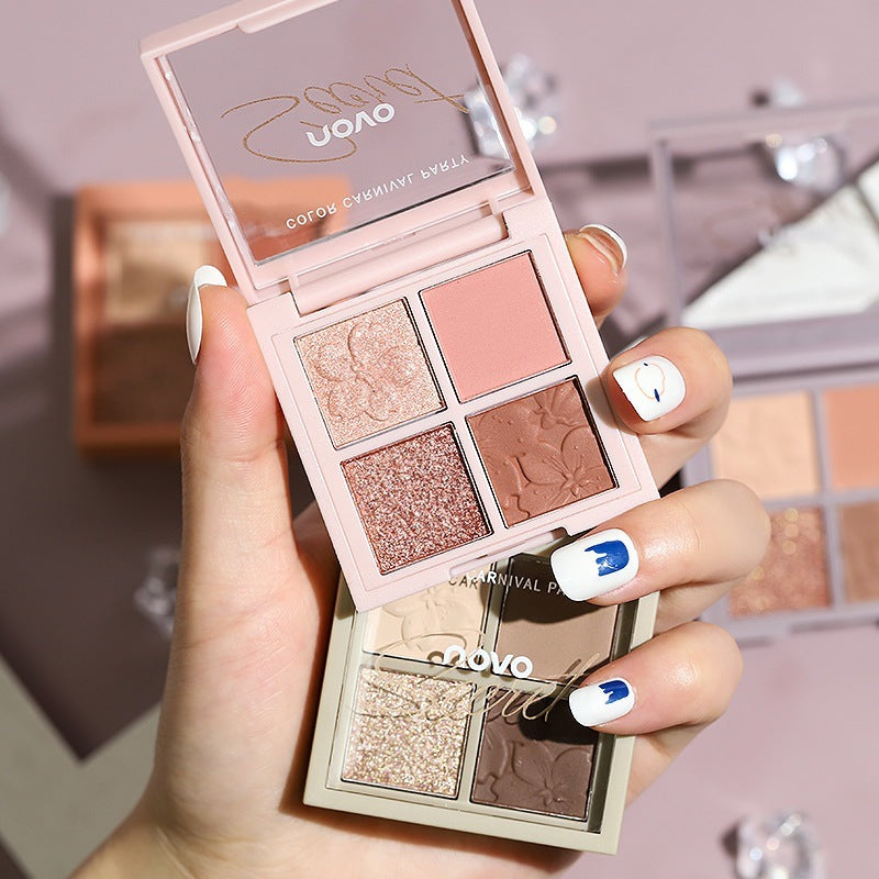 NOVO Sakura 4-Color Matte & Pearlescent Eyeshadow
