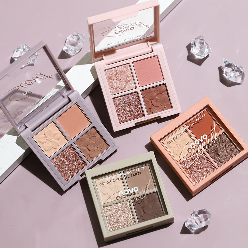 NOVO Sakura 4-Color Earth Tone Eyeshadow Palette