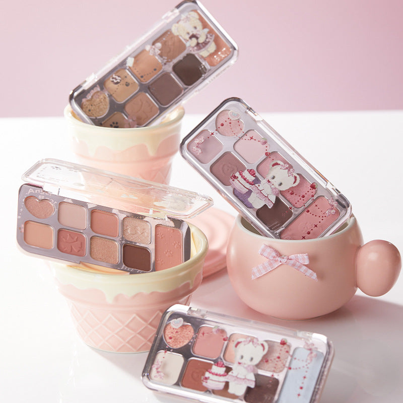 9-Color Velvet Matte & Shimmer Eyeshadow Palette