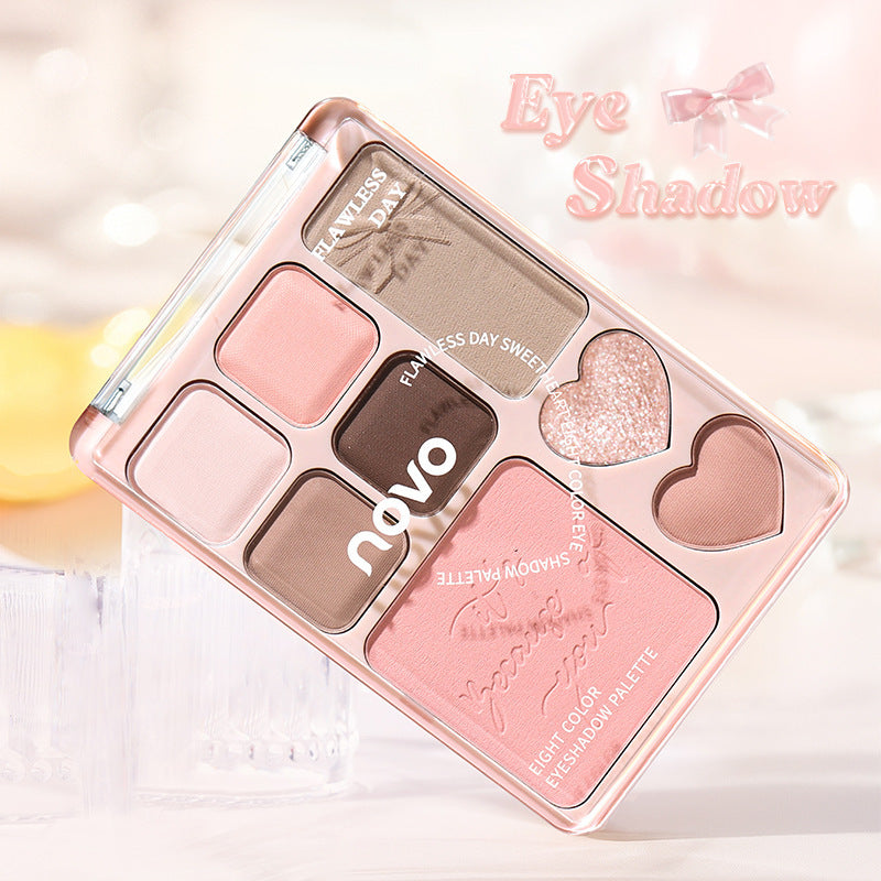 Novo 8-Color Eyeshadow Highlight Blush Palette