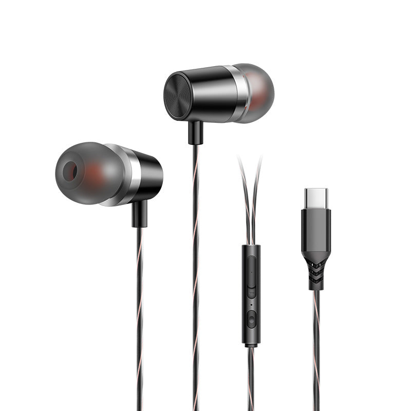 V7 Type-C Metal In-Ear Headset with Mic & Heavy Bass