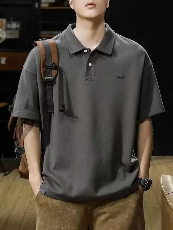 Men’s American Style Polo Shirt Loose Casual Summer