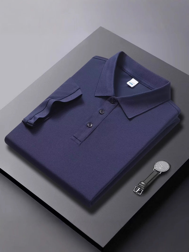 Men’s Premium Retro Polo Shirt Solid Color Summer