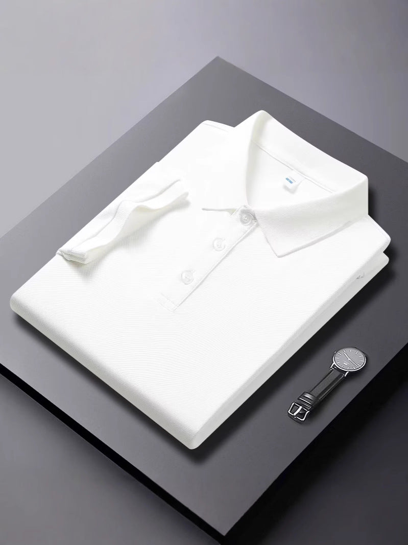 Men’s Premium Retro Polo Shirt Solid Color Summer