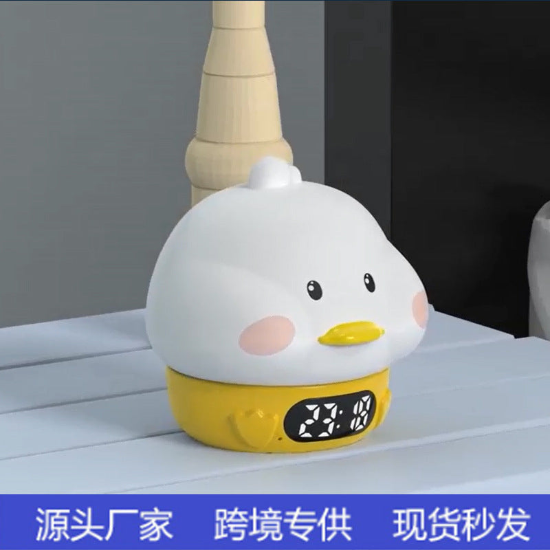 [2026 Quack-Alert] Silicone Duck Atmosphere Alarm Clock & Night