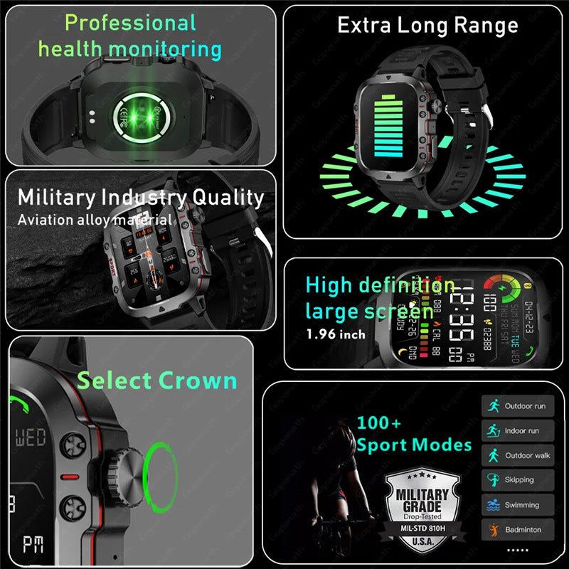 3ATM Multi-Sport Smartwatch with Bluetooth Call