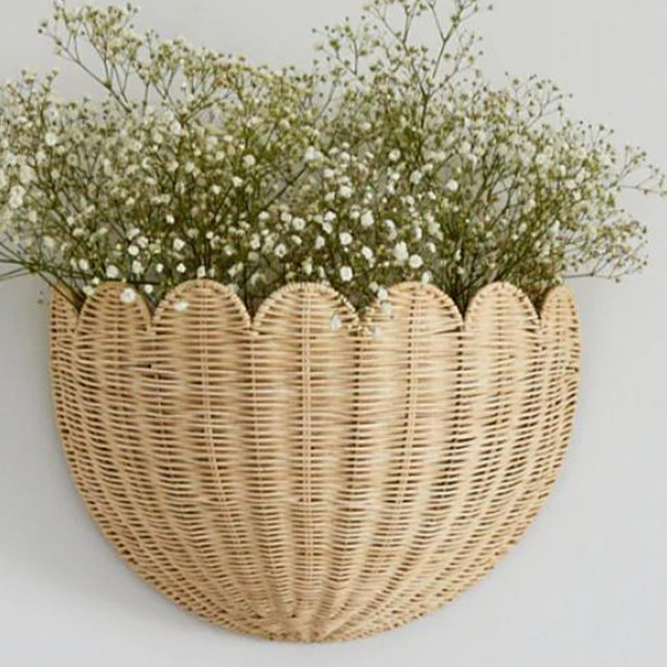 [2026 Artisan-Home] Hand-Woven Rattan Lace Wall Hanging Basket