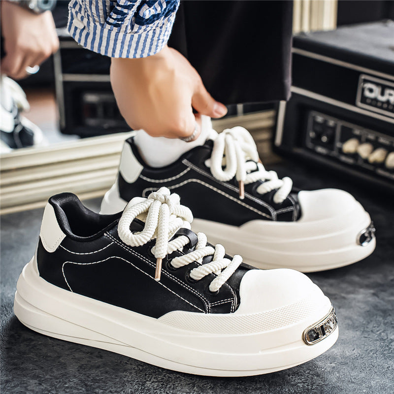 Men’s Thick Sole Derby Sneakers Casual Large Size