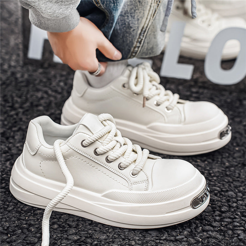Men’s Thick Sole Derby Sneakers Casual Large Size
