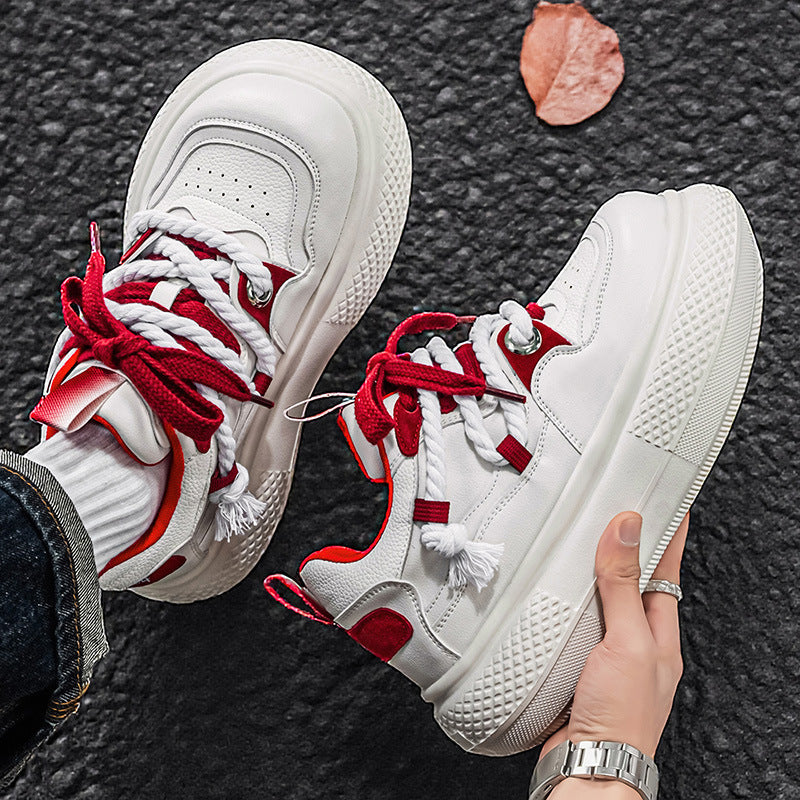 Men’s Korean Platform Derby Sneakers Height Boost