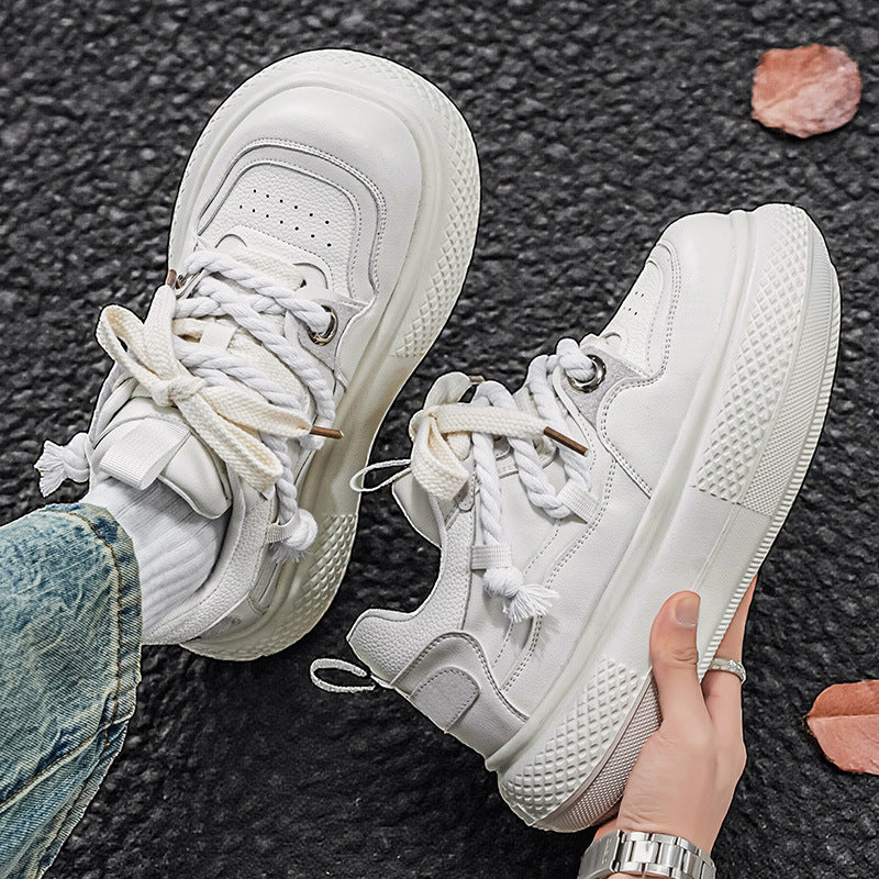 Men’s Korean Platform Derby Sneakers Height Boost