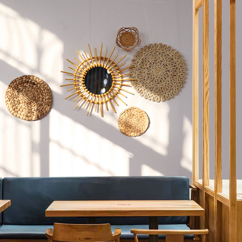 [2026 Nordic-Boho] Indonesian Straw & Rattan Woven Wall Decor