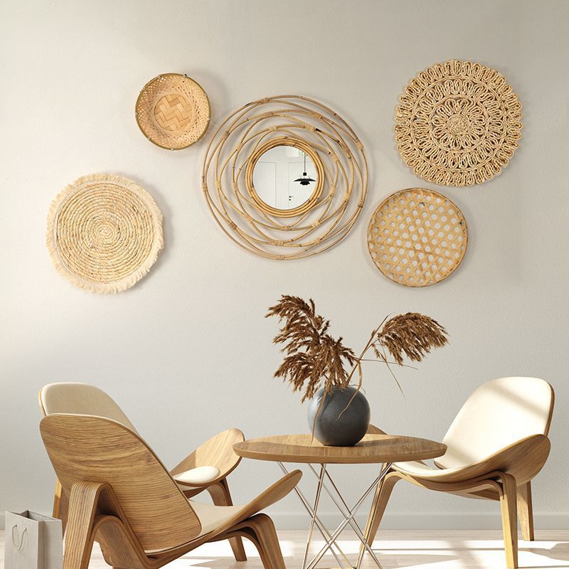 [2026 Nordic-Artisan] Cross-Border Handmade Rattan Wall Pendant