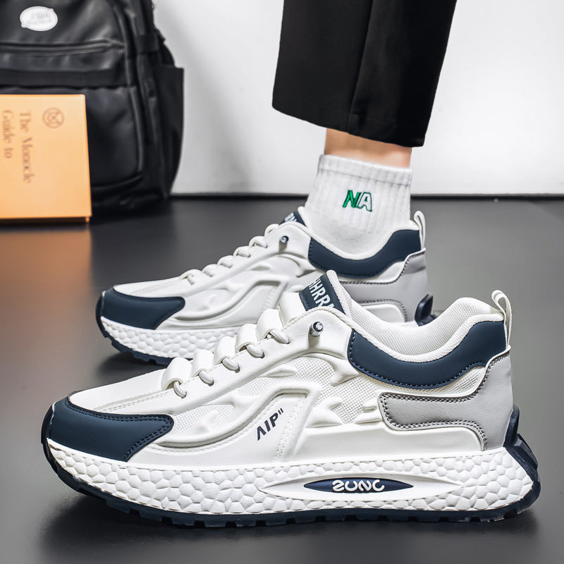 Men’s Leather Slip-On Sneakers Breathable Casual