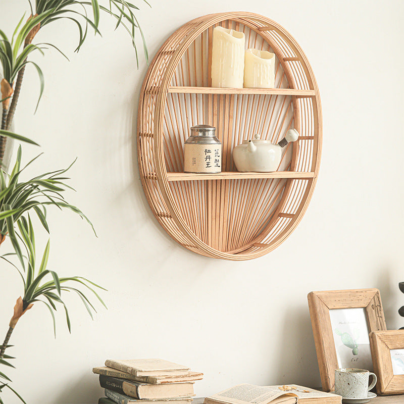 [2026 Zen-Aura] Customized Bamboo Decor Oval Wall-Mounted Storage