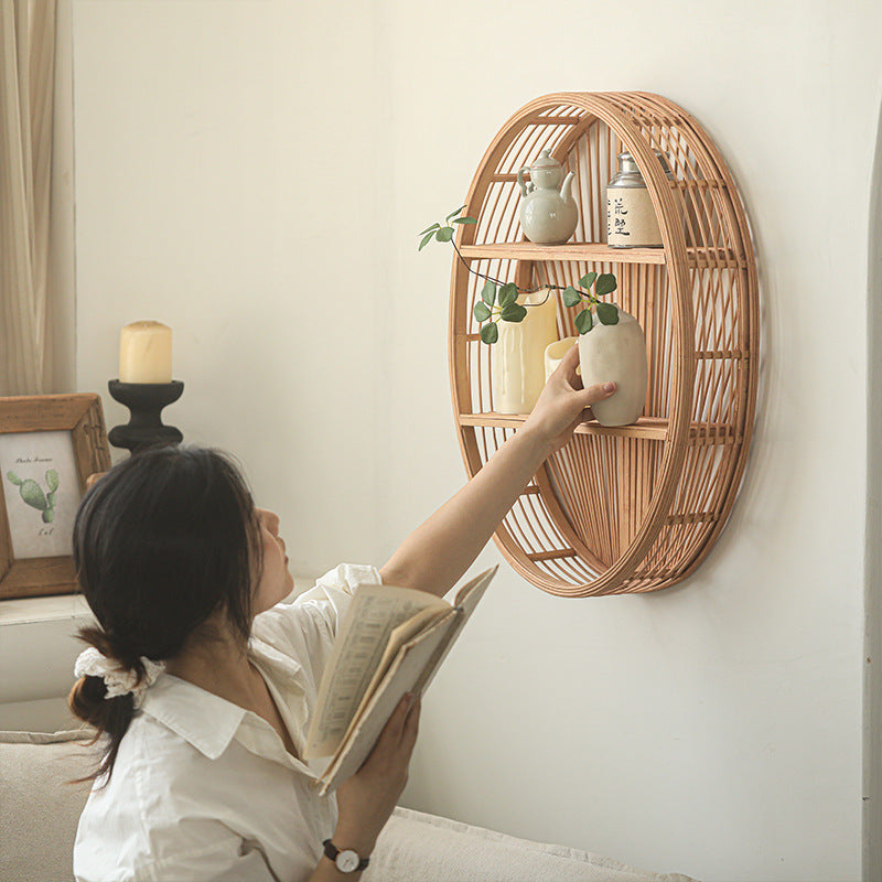 [2026 Zen-Aura] Customized Bamboo Decor Oval Wall-Mounted Storage