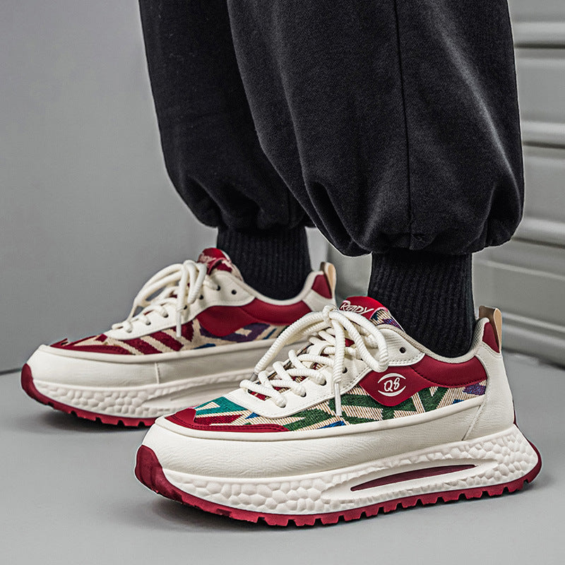 Men’s Korean Daddy Sneakers Thick Sole Height Boost