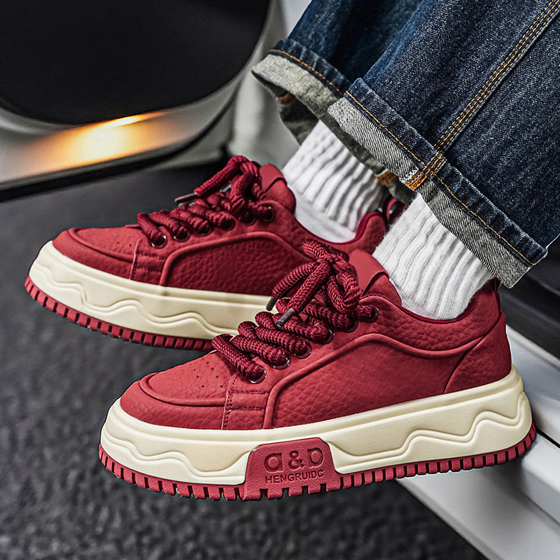Men’s Platform Sneakers Non-Slip Casual Skate Shoes
