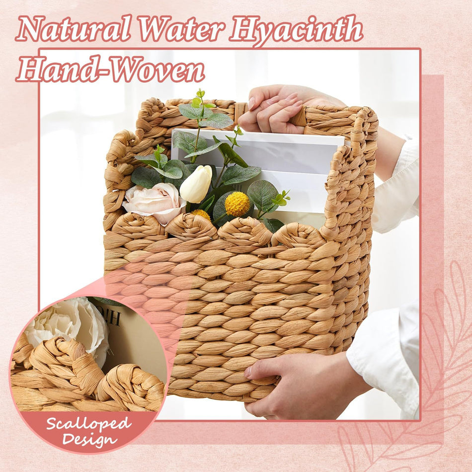 [2026 Artisan-Home] Fan-Shaped Rattan Wall File & Book Basket