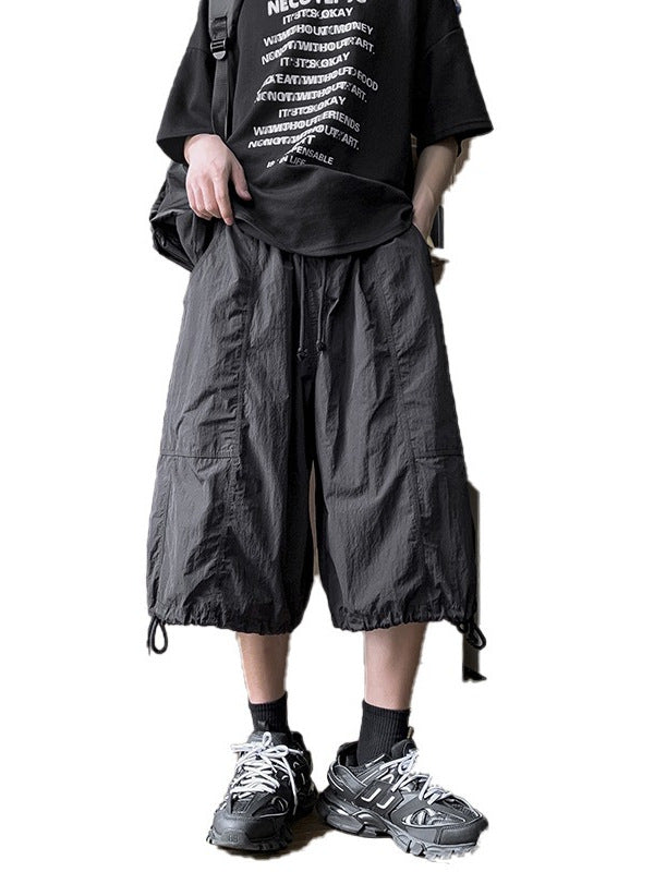 Men’s Quick Dry Cropped Pants Wide Leg Casual