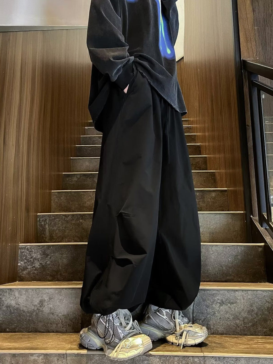 Unisex Quick Dry Parachute Pants Wide Leg Casual