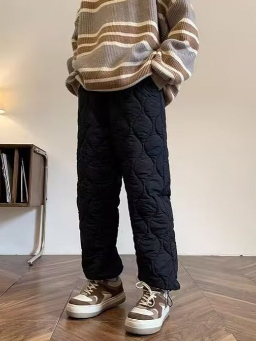 Men’s Winter Quilted Warm Pants Windproof Snow Wear