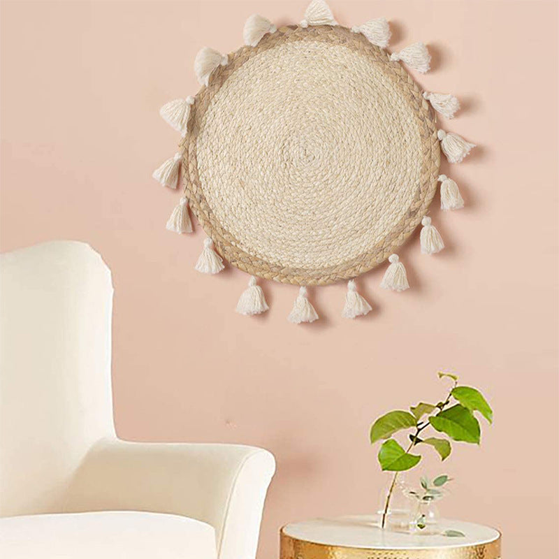 [2026 Amazon-Spot] Bohemian Hand-Woven Straw & Tassel Tapestry