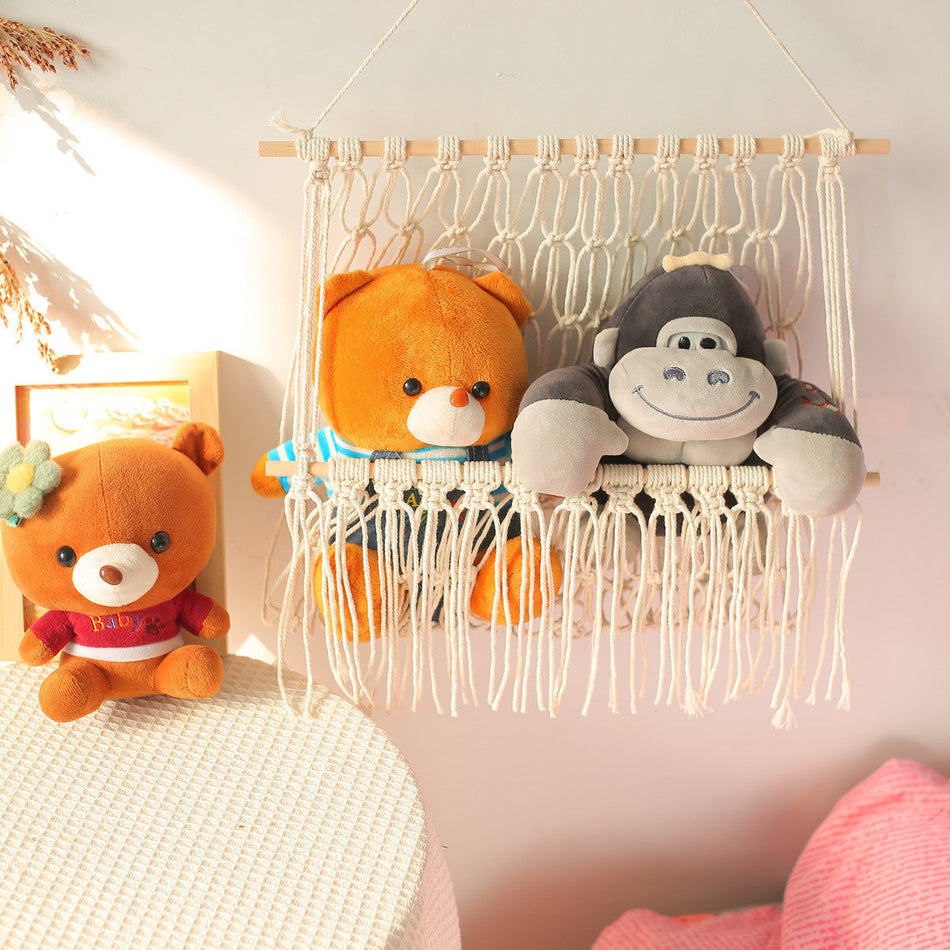 [2026 Nordic-Soft] Hand-Woven Cotton Rope Book & Doll Rack