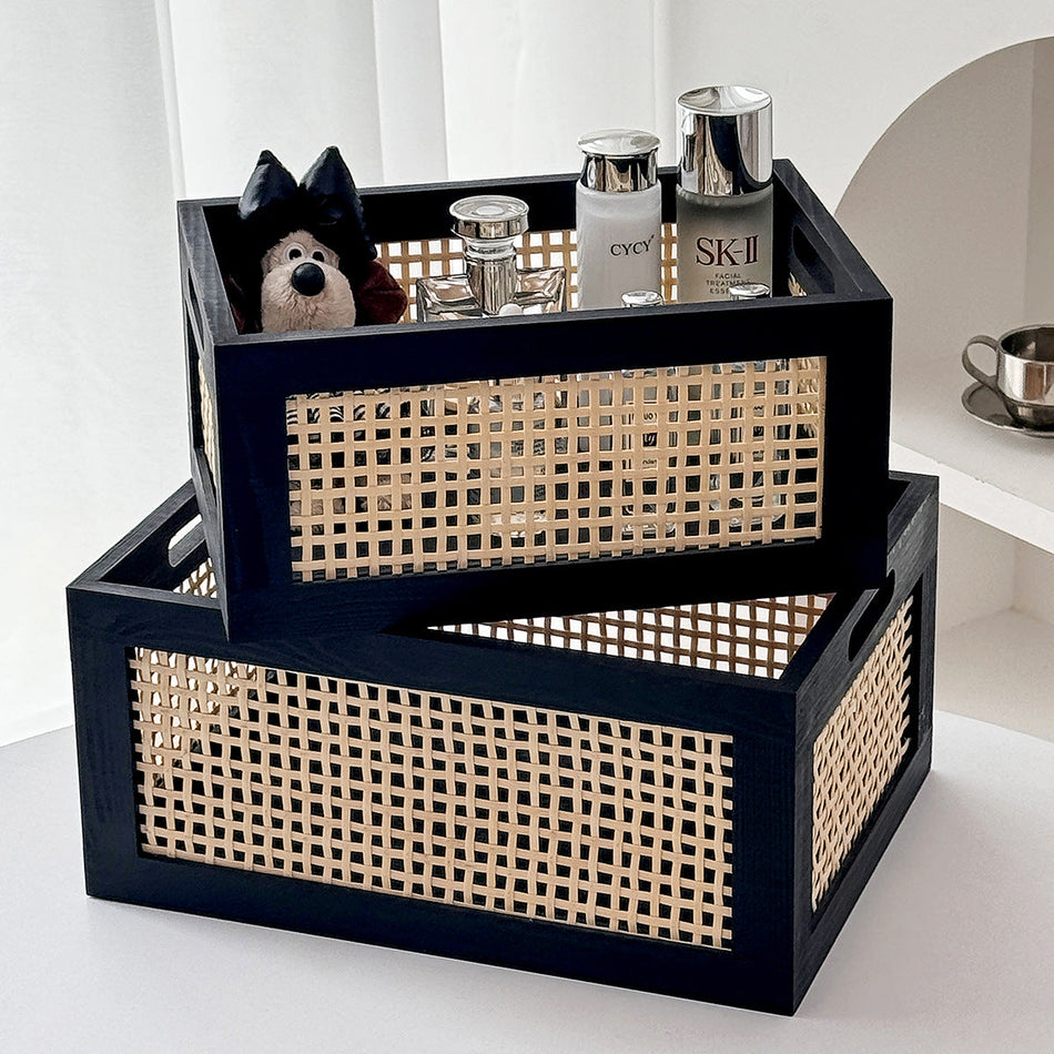 [2026 Vintage-Elite] Handmade Bamboo & Rattan Desktop Organizer