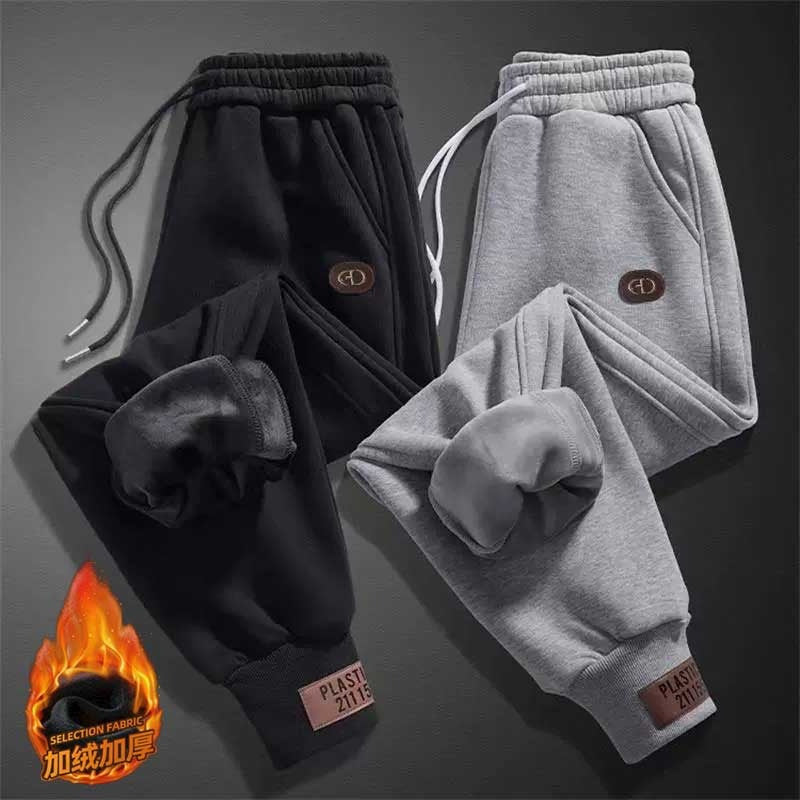 Men’s Fleece Lined Warm Jogger Pants Winter Casual