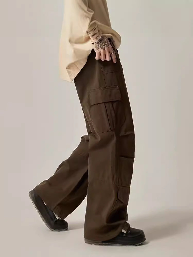Men’s High Street Crane Pants Loose Straight Trendy