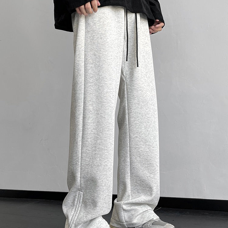 Men’s Gray Mopping Style Sweatpants Loose Casual