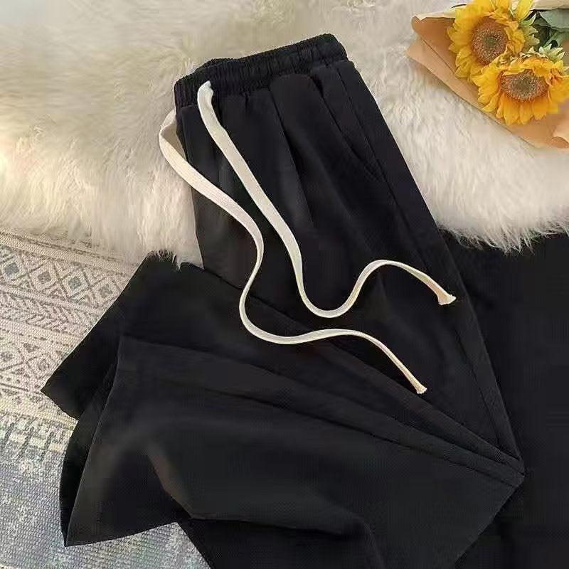 Men’s Ice Silk Loose Pants Korean Style Casual Summer