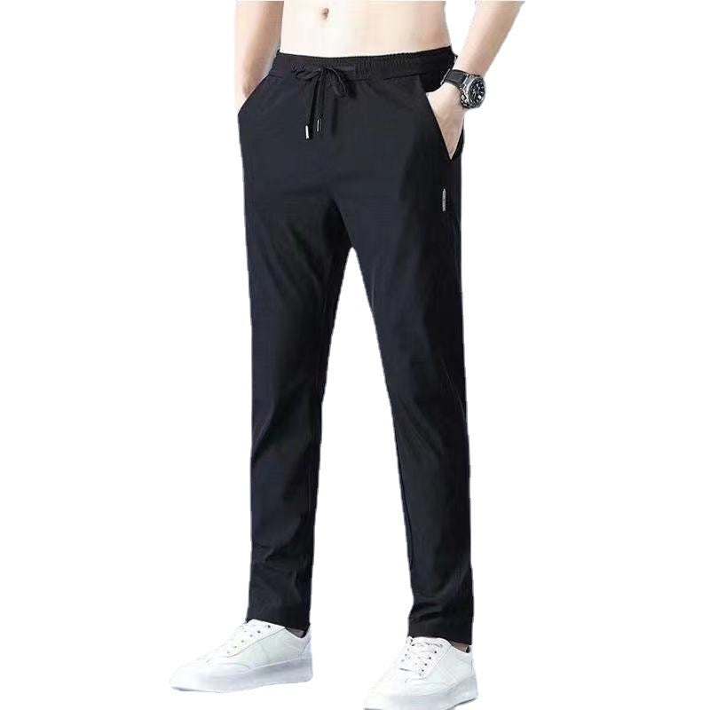 Men’s Black Slim Fit Breathable Casual Pants Summer