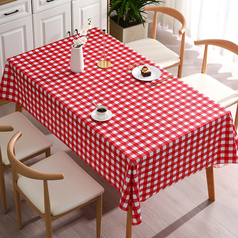 [2026 Pro-Shield] Plaid PVC "Ins-Wind" Tablecloth