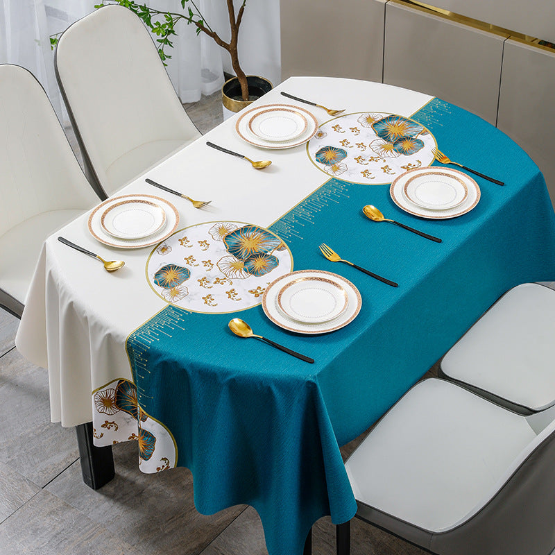 [2026 Elite-Series] Light Luxury High-End Oval PVC Tablecloth